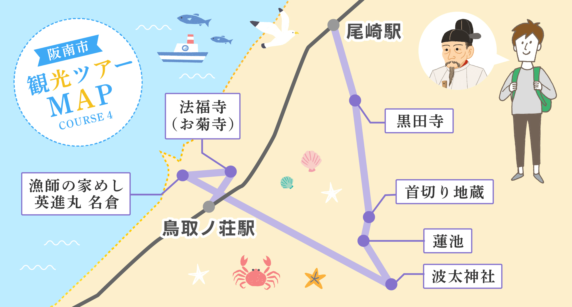 阪南市観光ツアーMAP COURSE4