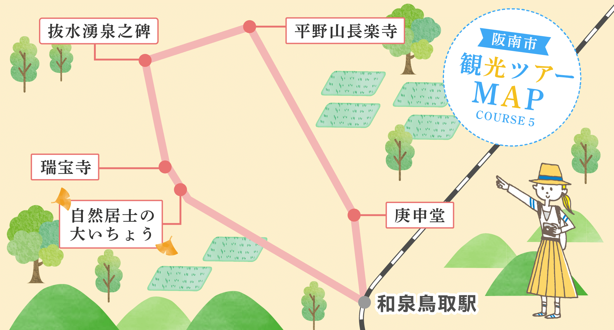 阪南市観光ツアーMAP COURSE5